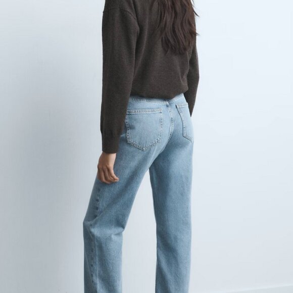 Mango Matilda Light Wash Straight Mid-Rise Jeans Size 2 - Picture 3 of 12